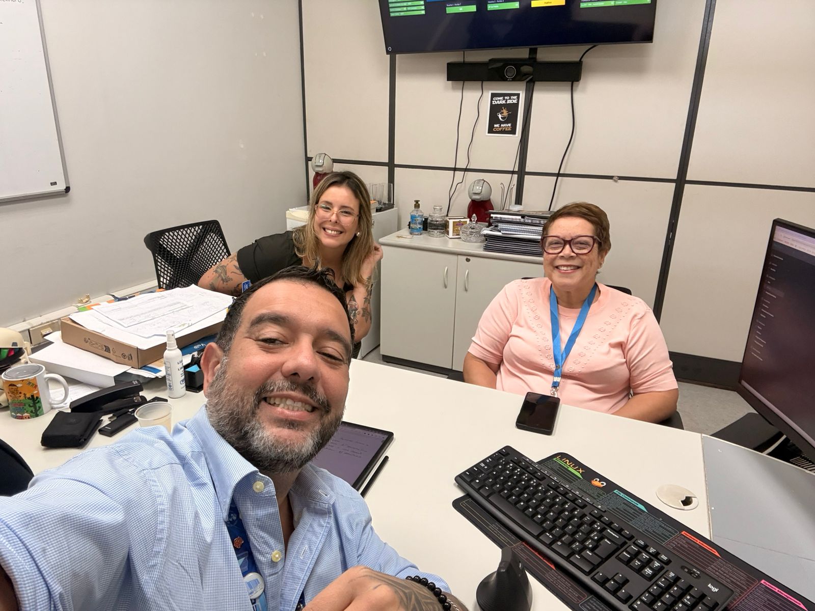 Reunião de teste com a nobre Diretora do CAADOC e sua excelentíssima assessora